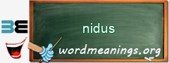 WordMeaning blackboard for nidus